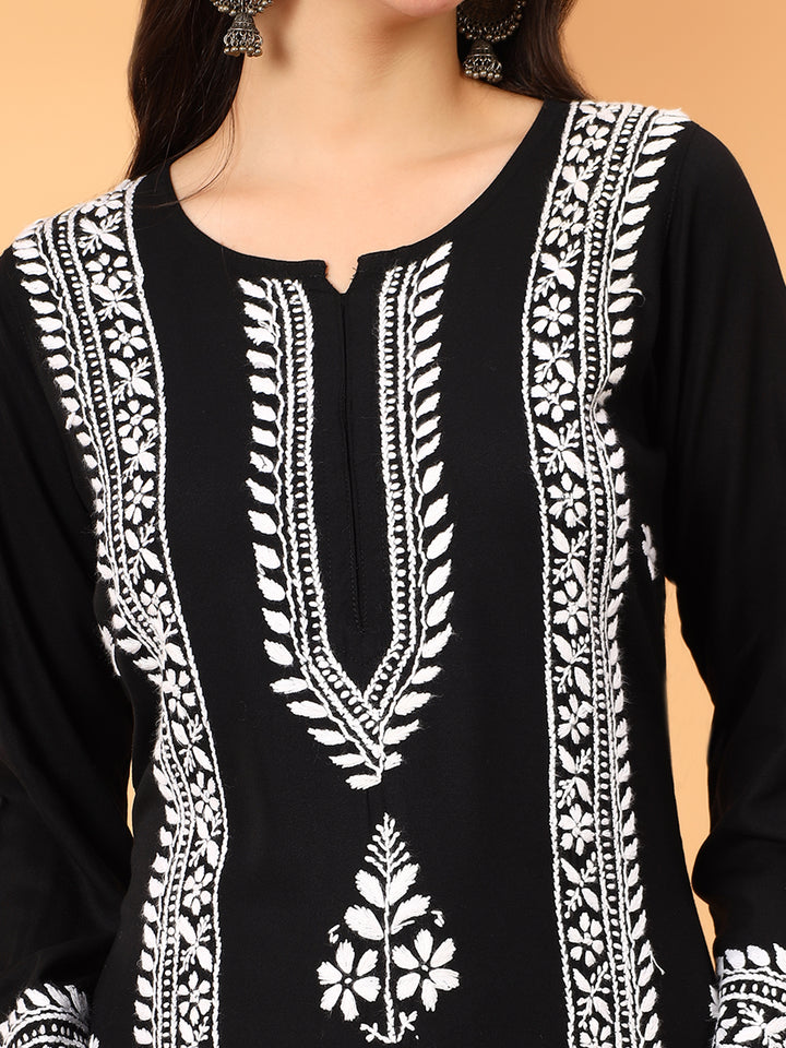 Tarini Rayon Chikankari Straight Kurta