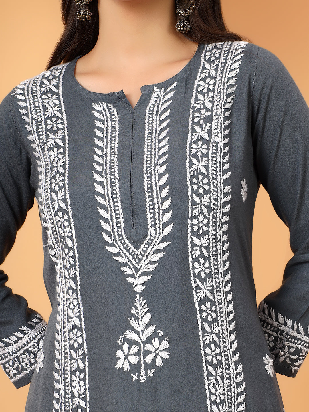 Tarini Rayon Chikankari Straight Kurta