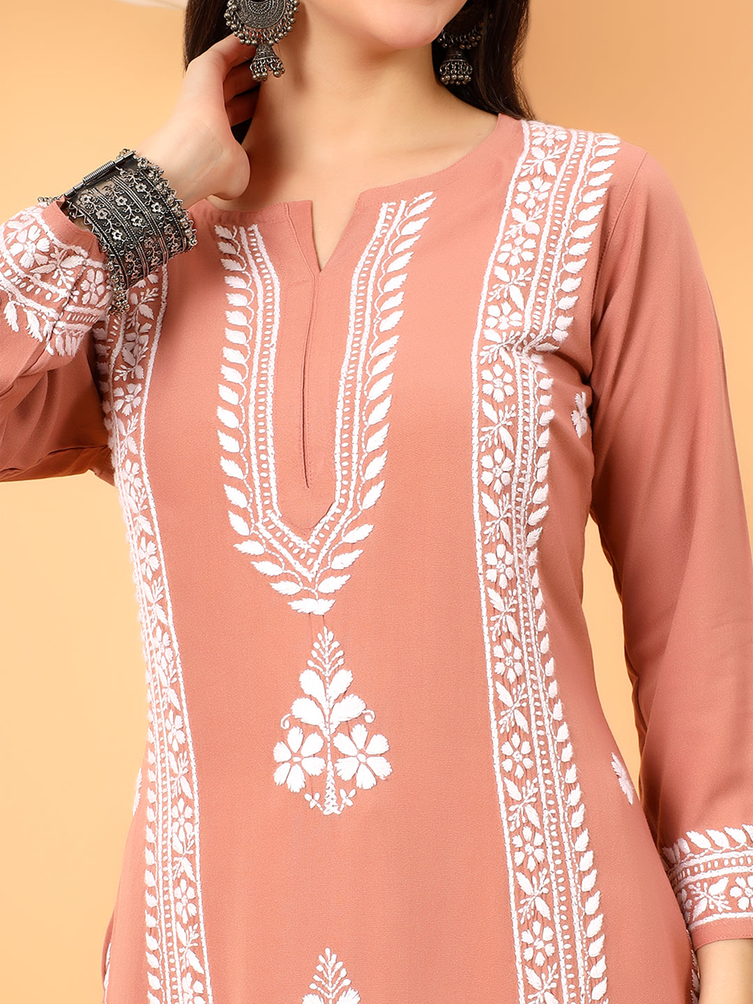 Tarini Rayon Chikankari Straight Kurta