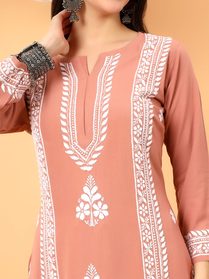 Tarini Rayon Chikankari Straight Kurta
