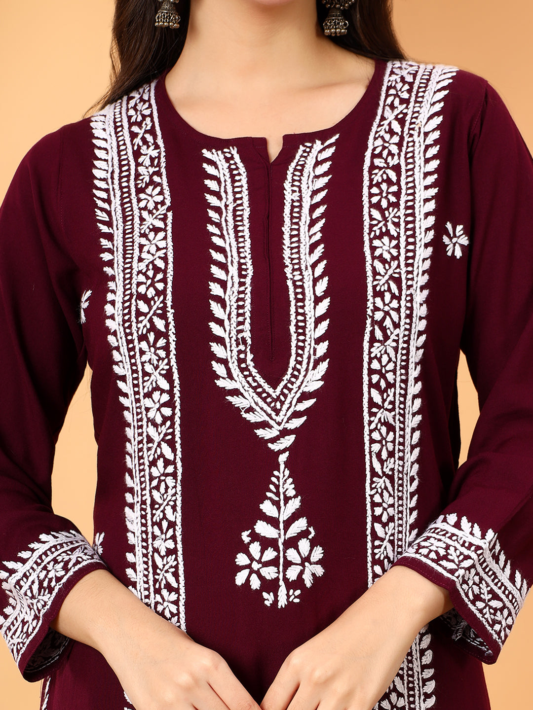 Tarini Rayon Chikankari Straight Kurta