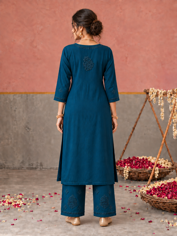 Lajja Chikankari Rayon Co-ord Set