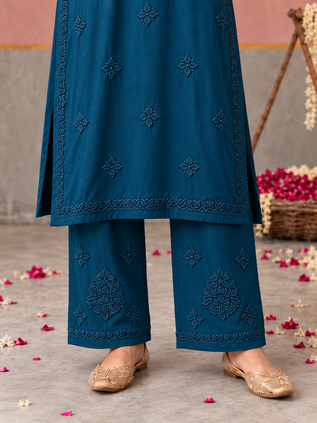 Lajja Chikankari Rayon Co-ord Set