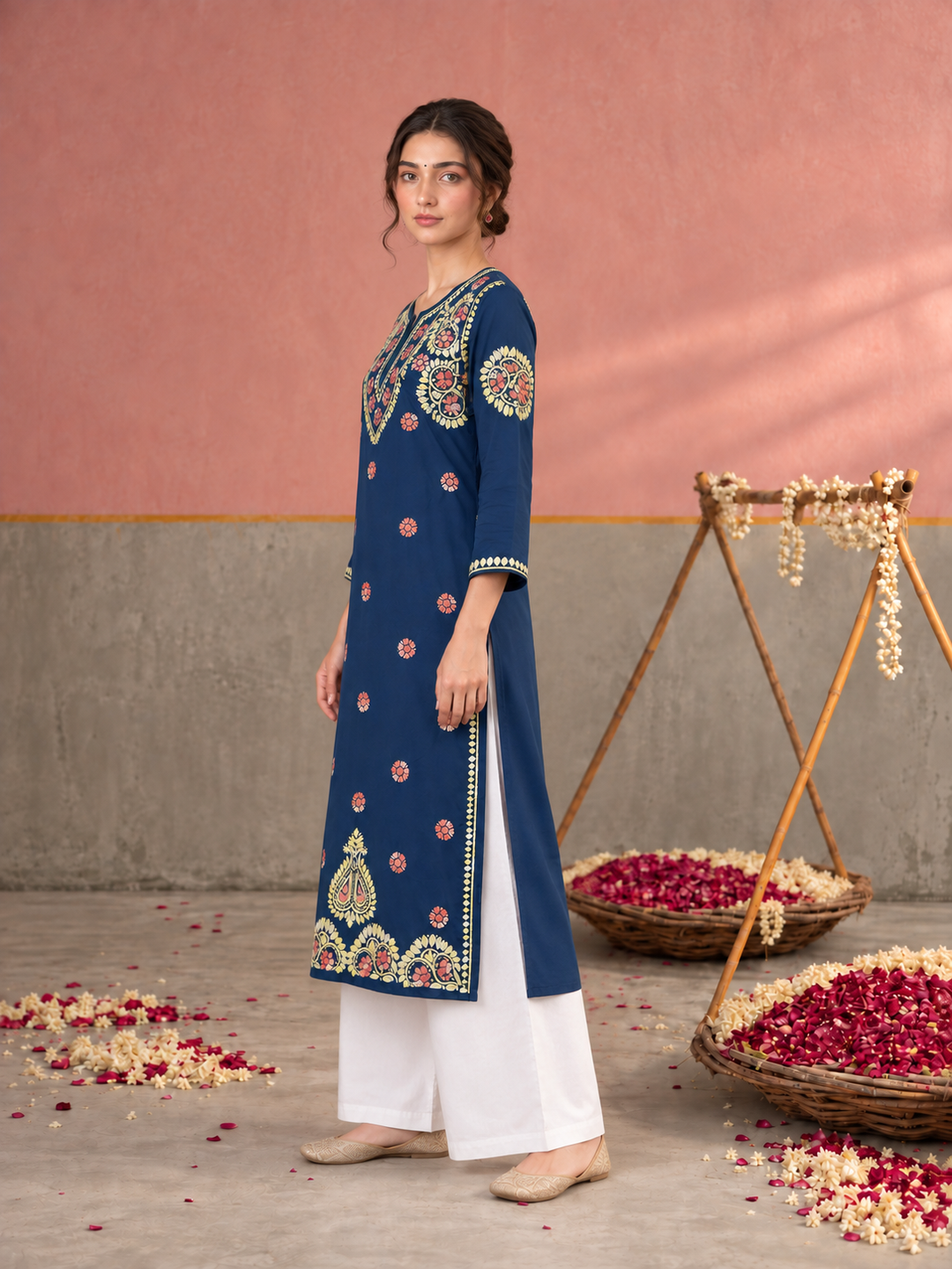 Astha Rayon Chikankari Straight Kurta