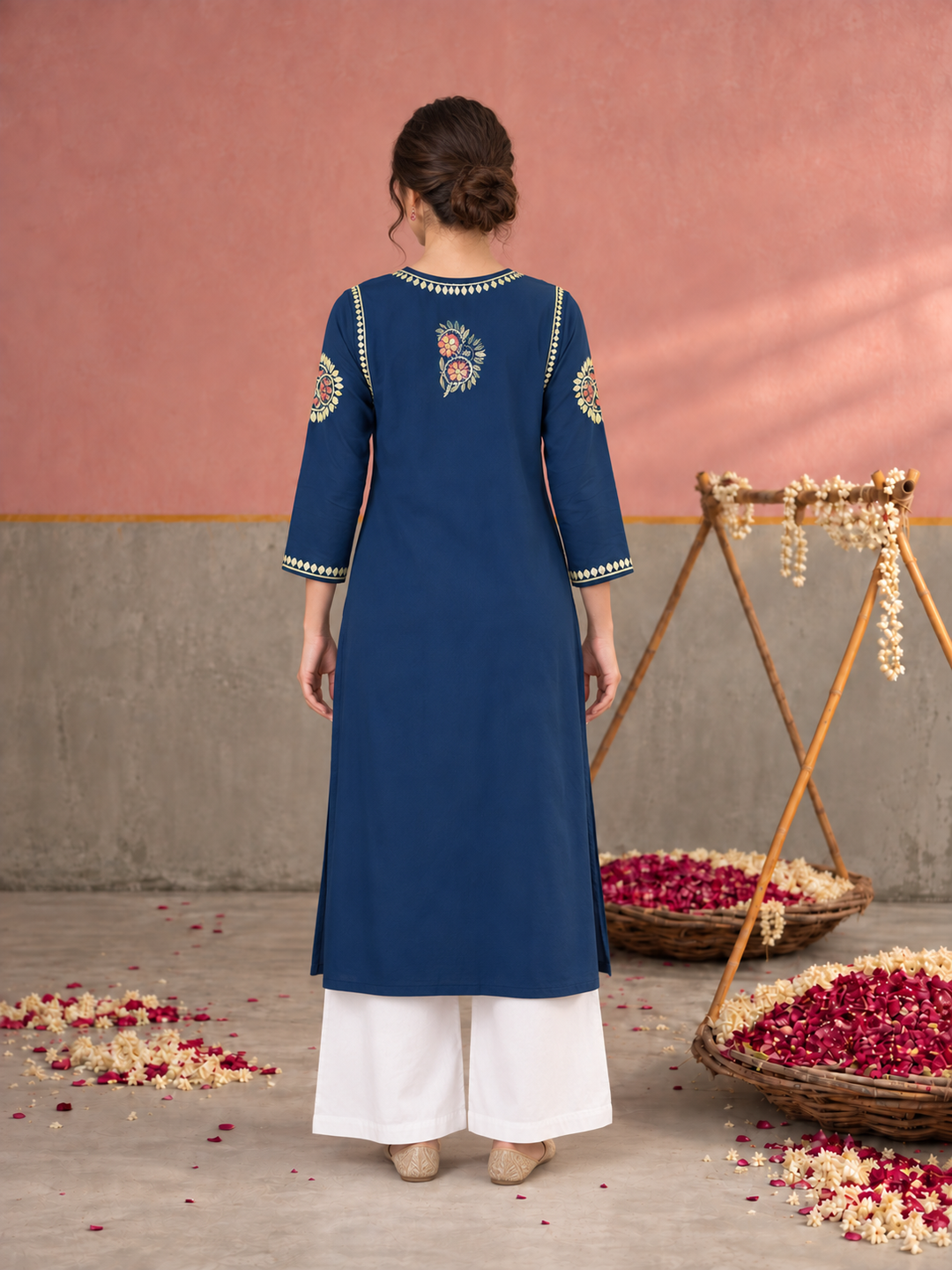 Astha Rayon Chikankari Straight Kurta