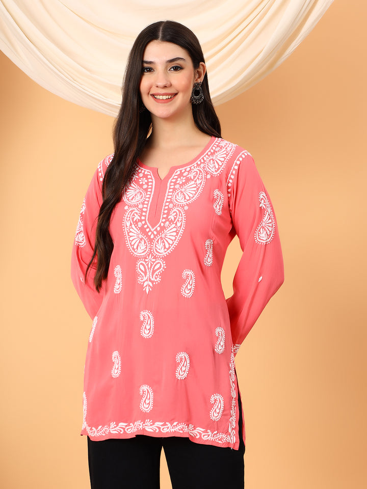 Tripti Modal Chikankari Short Kurti