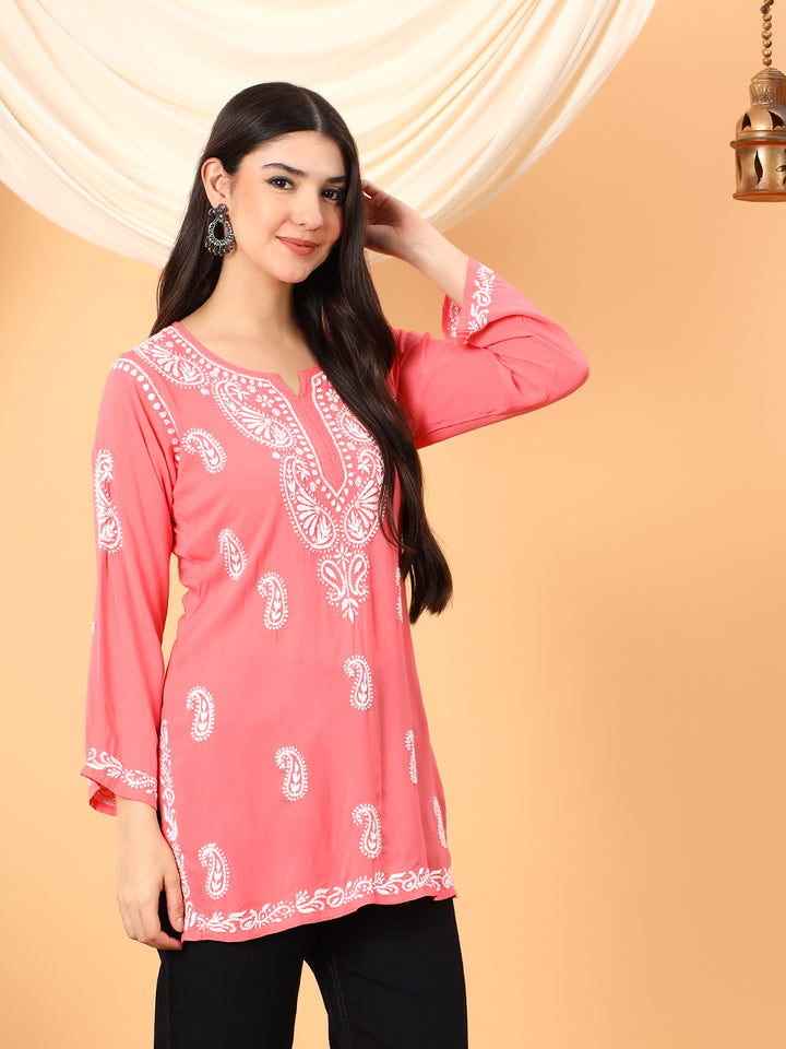 Tripti Modal Chikankari Short Kurti