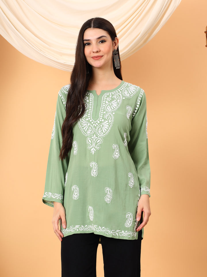 Tripti Modal Chikankari Short Kurti
