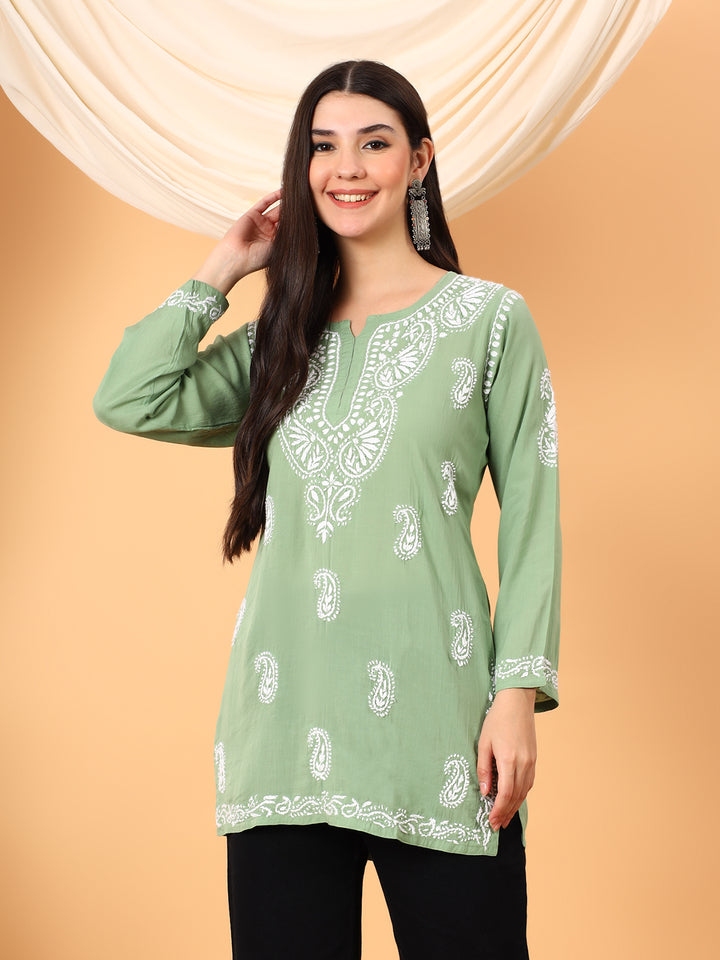 Tripti Modal Chikankari Short Kurti