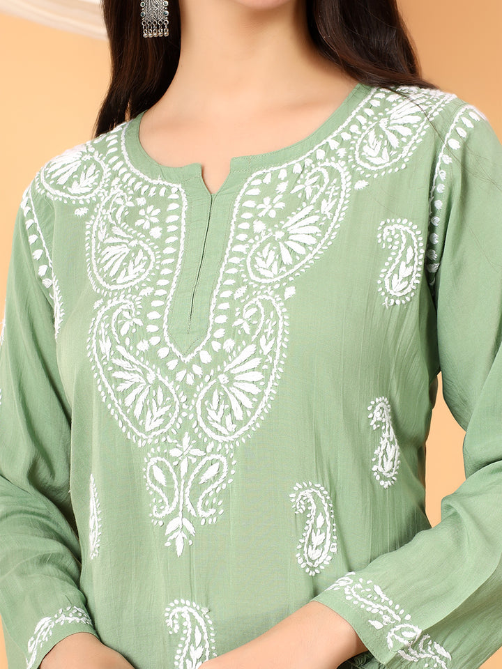 Tripti Modal Chikankari Short Kurti