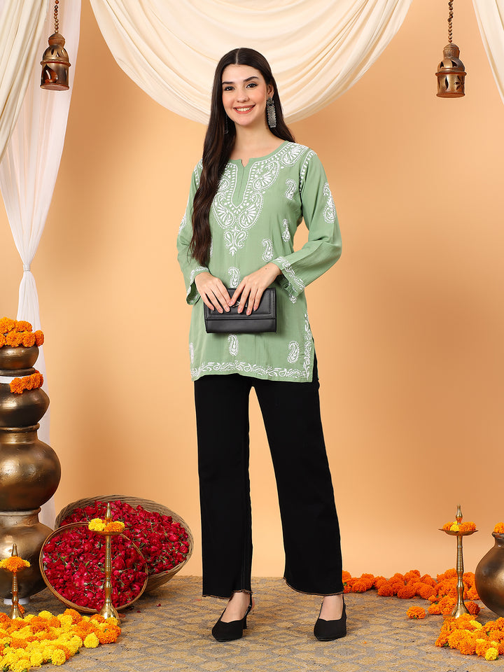 Tripti Modal Chikankari Short Kurti
