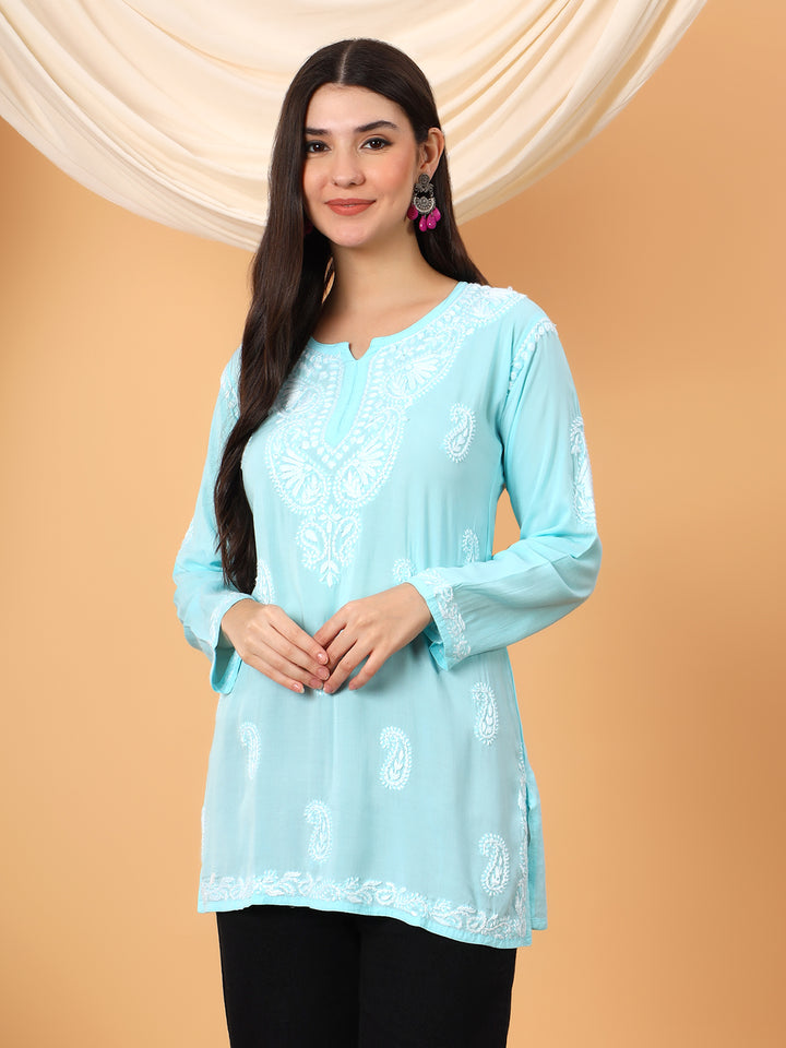 Tripti Modal Chikankari Short Kurti