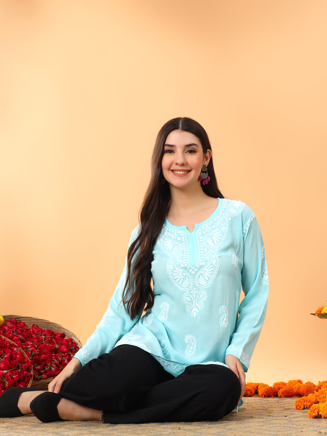 Tripti Modal Chikankari Short Kurti