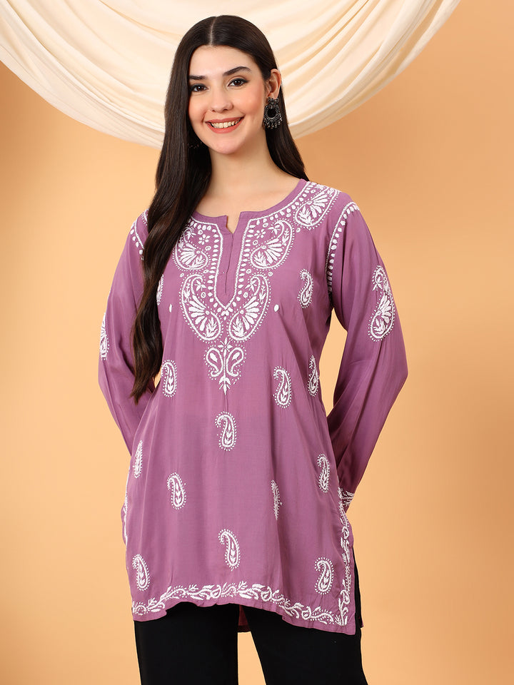 Tripti Modal Chikankari Short Kurti