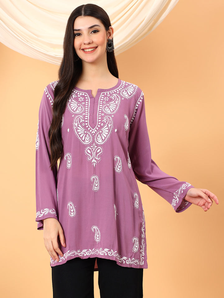 Tripti Modal Chikankari Short Kurti