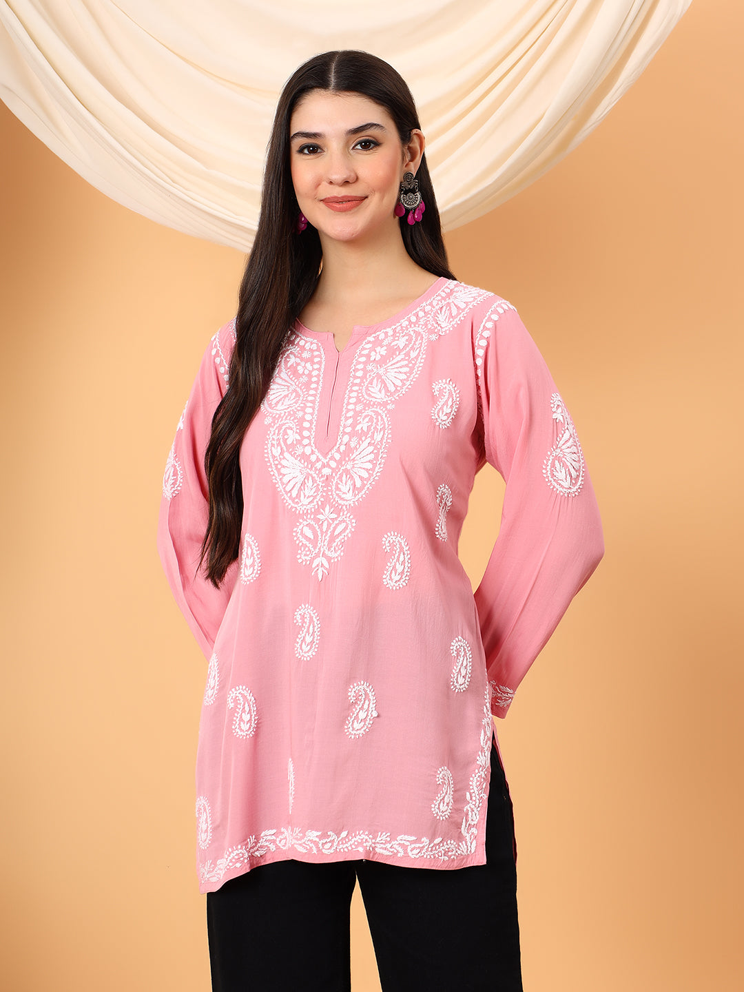 Tripti Modal Chikankari Short Kurti