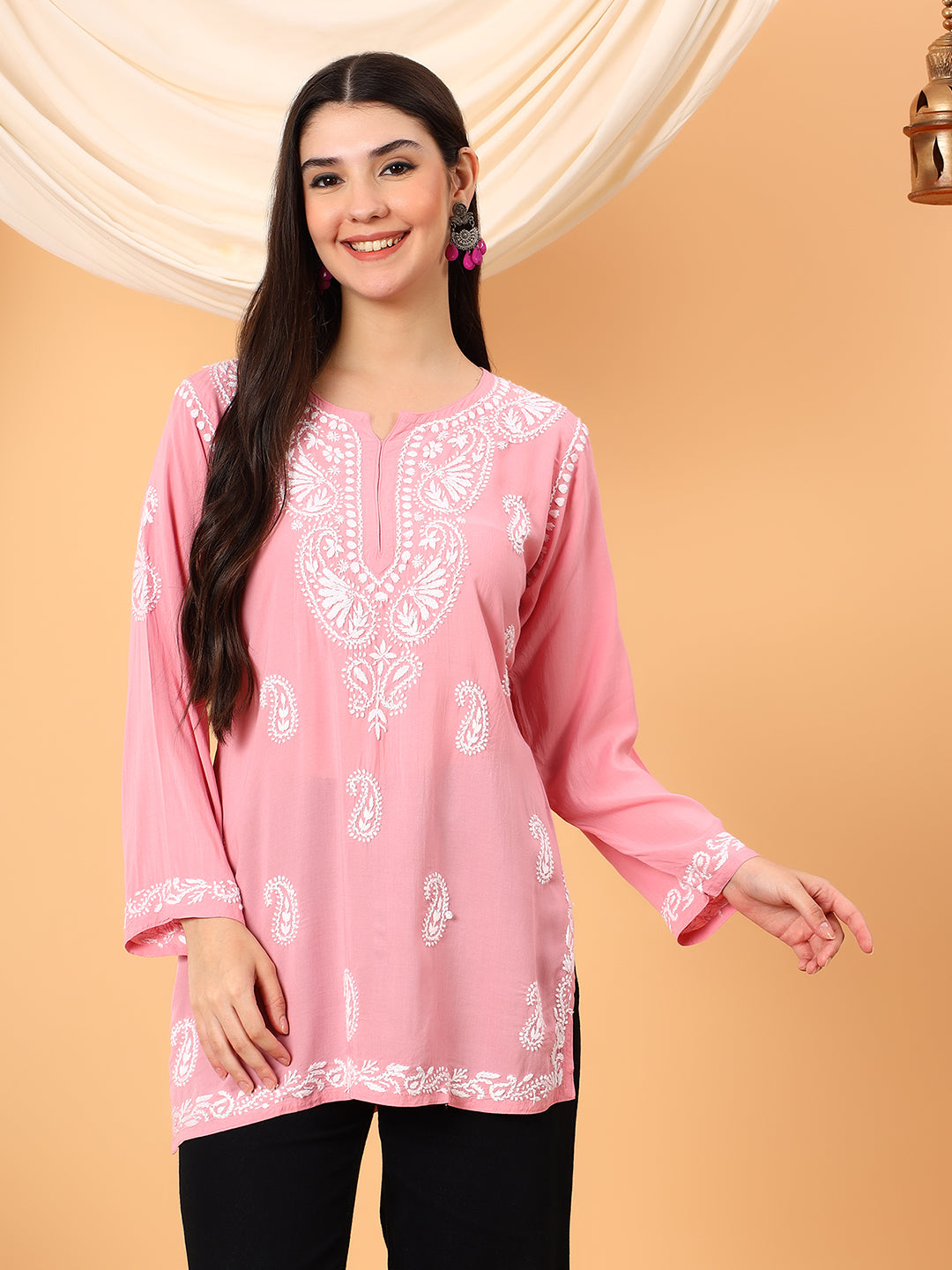 Tripti Modal Chikankari Short Kurti