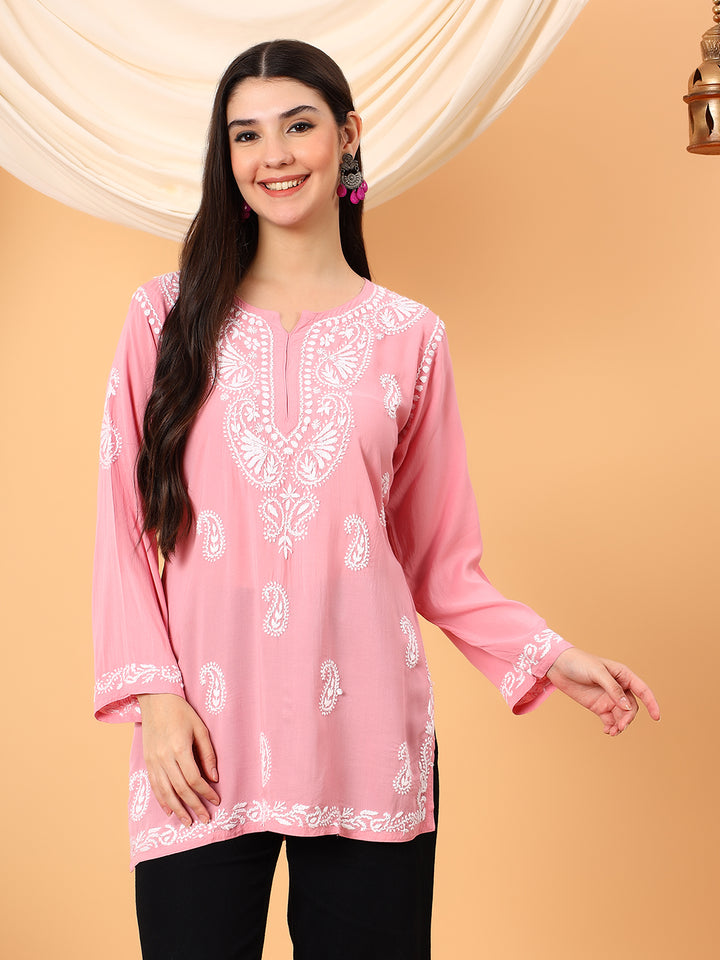 Tripti Modal Chikankari Short Kurti