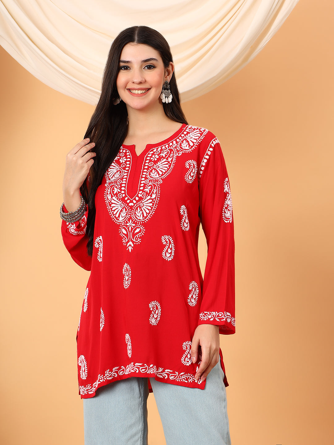 Tripti Modal Chikankari Short Kurti