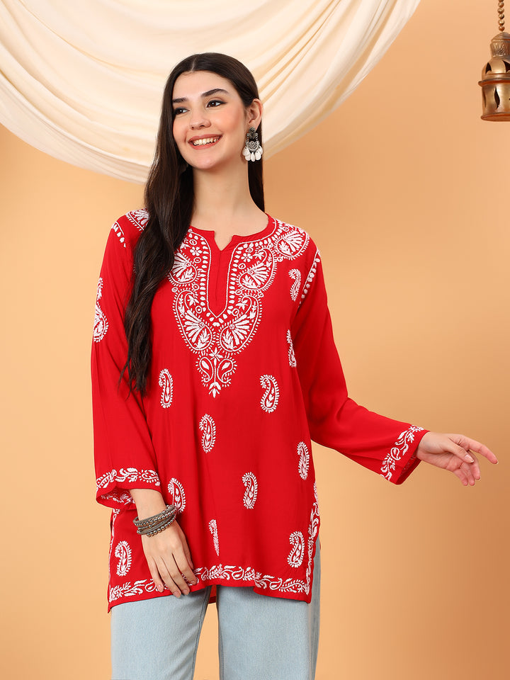 Tripti Modal Chikankari Short Kurti