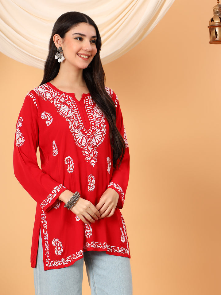 Tripti Modal Chikankari Short Kurti