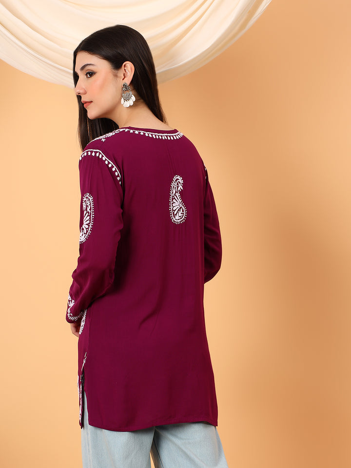 Tripti Modal Chikankari Short Kurti