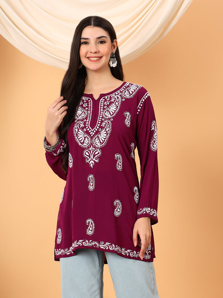 Tripti Modal Chikankari Short Kurti