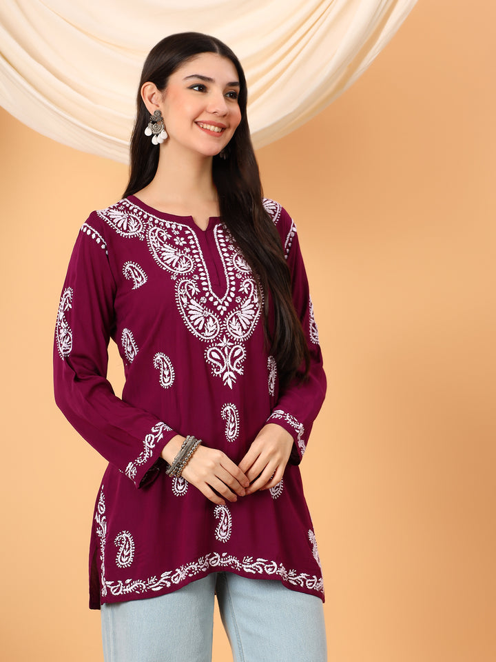 Tripti Modal Chikankari Short Kurti