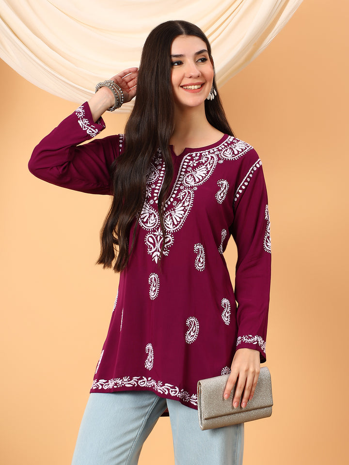 Tripti Modal Chikankari Short Kurti