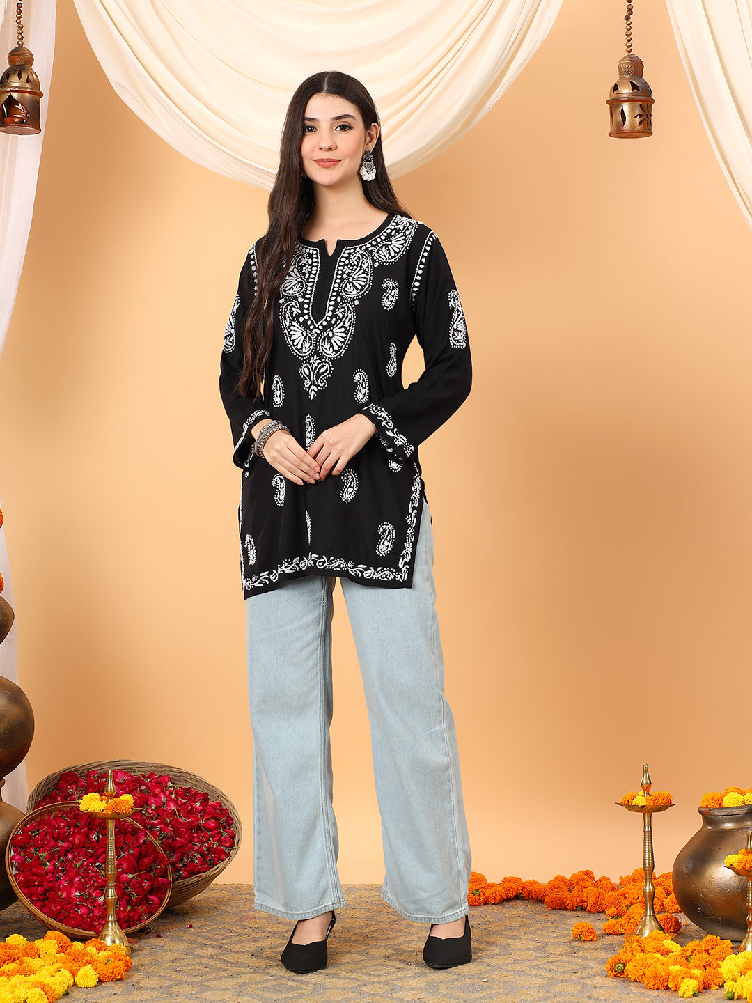 Tripti Modal Chikankari Short Kurti