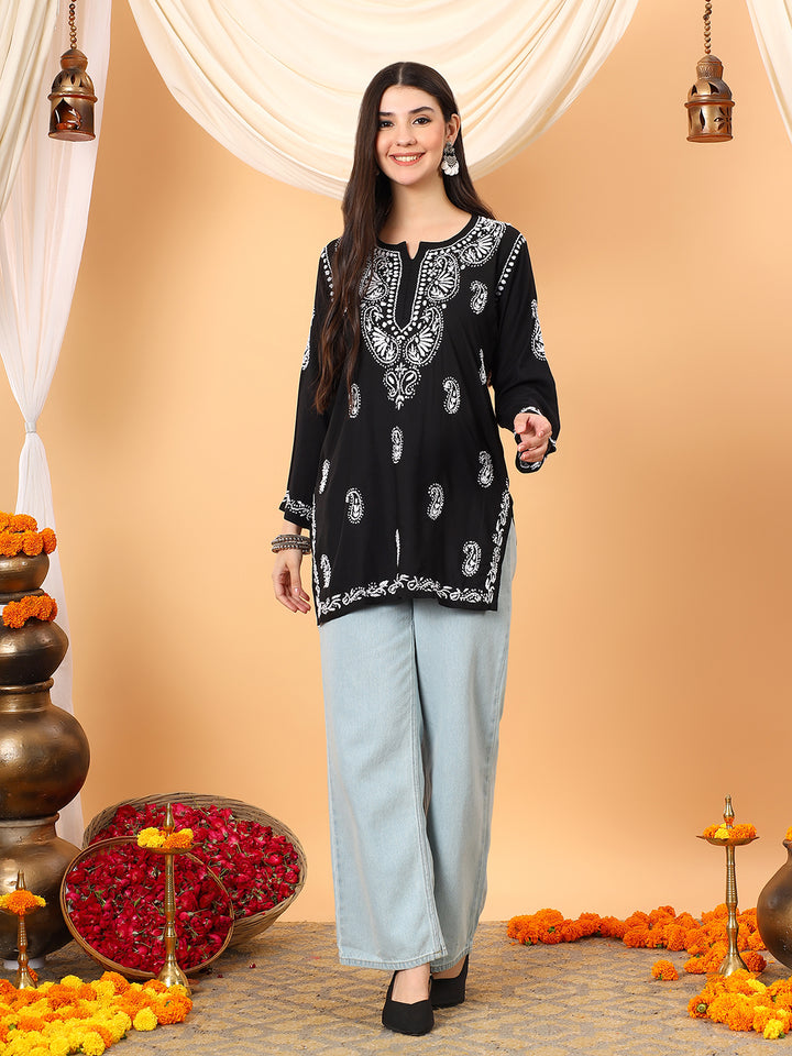Tripti Modal Chikankari Short Kurti