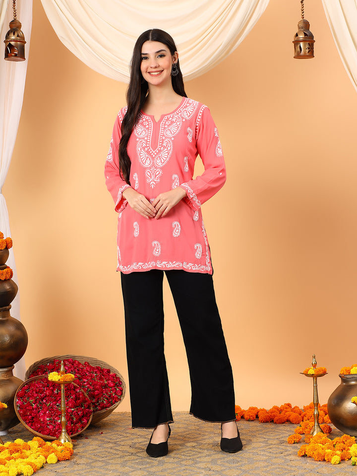 Tripti Modal Chikankari Short Kurti