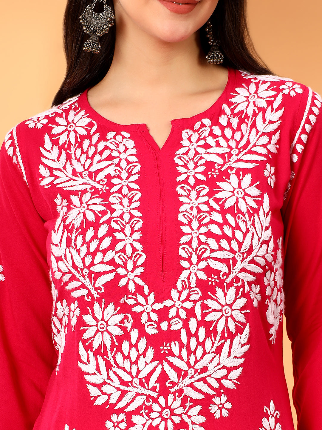 Vedika Rayon Chikankari Straight Kurta