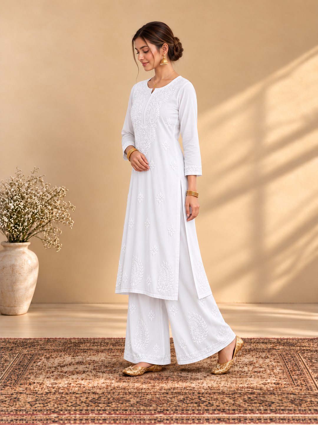 Maryam Chikankari Rayon Co-ord Set