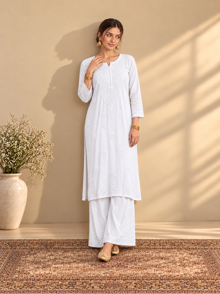 Maryam Chikankari Rayon Co-ord Set