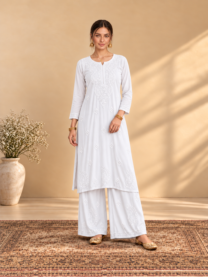 Maryam Chikankari Rayon Co-ord Set