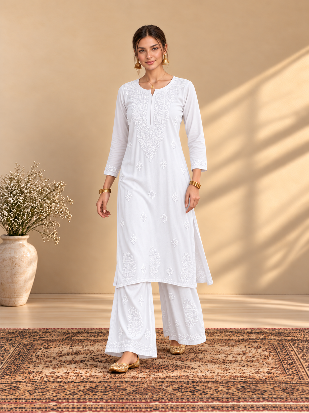 Maryam Chikankari Rayon Co-ord Set