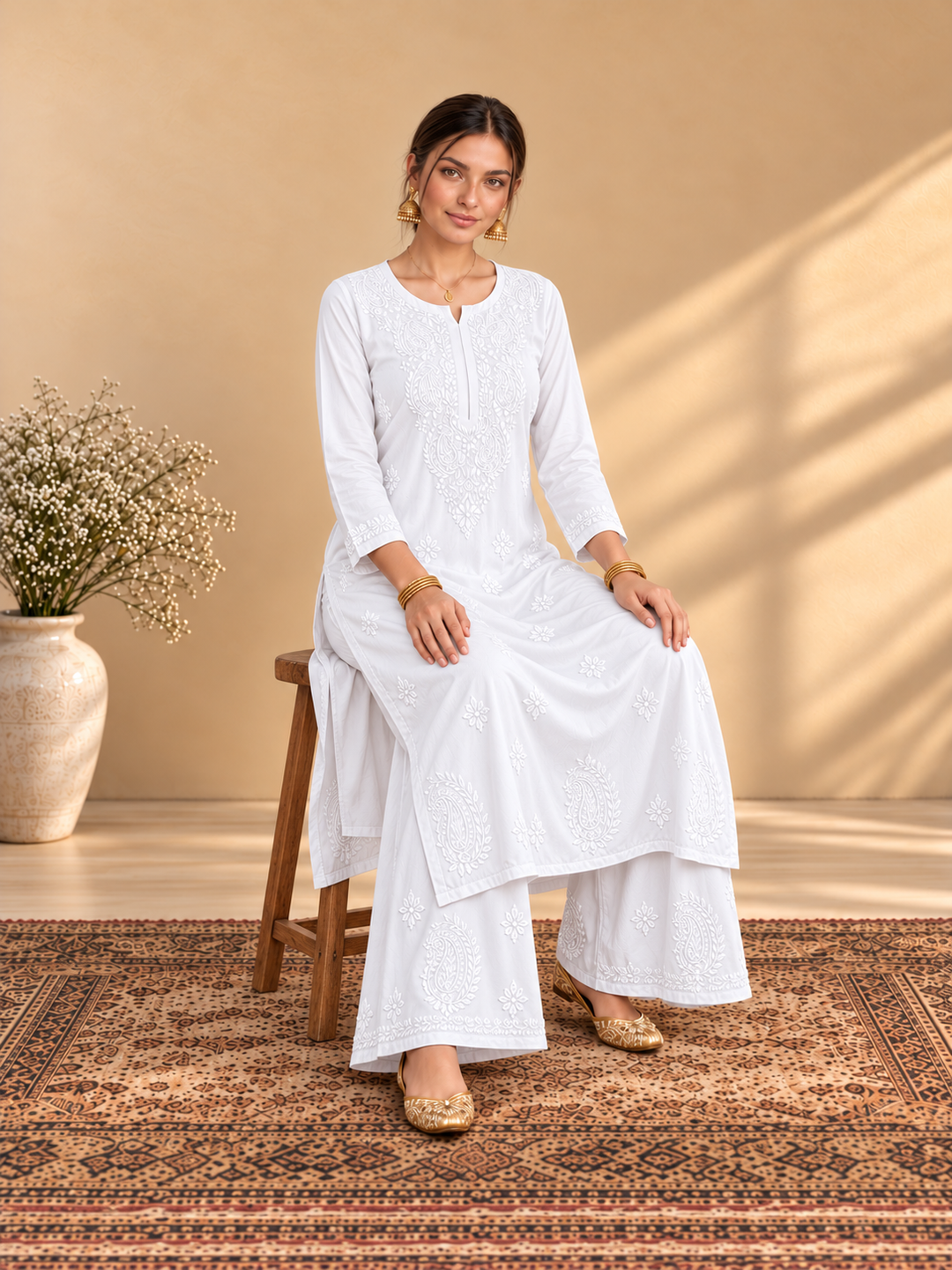 Maryam Chikankari Rayon Co-ord Set