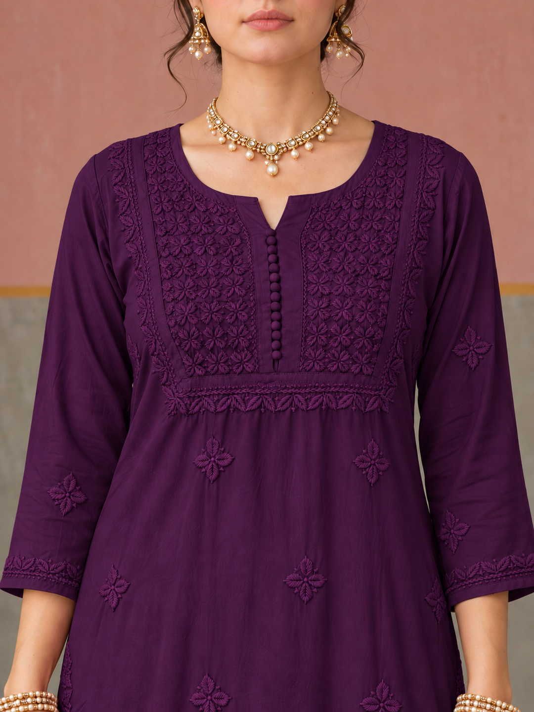 Lajja Chikankari Rayon Co-ord Set