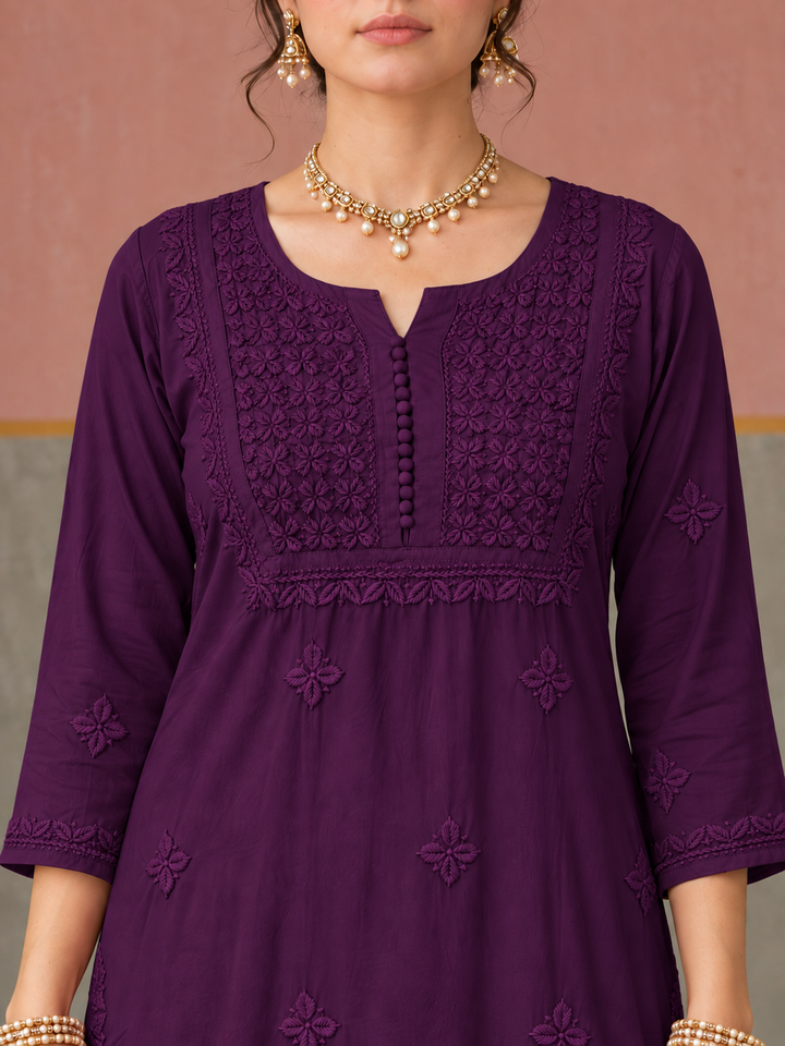 Lajja Chikankari Rayon Co-ord Set