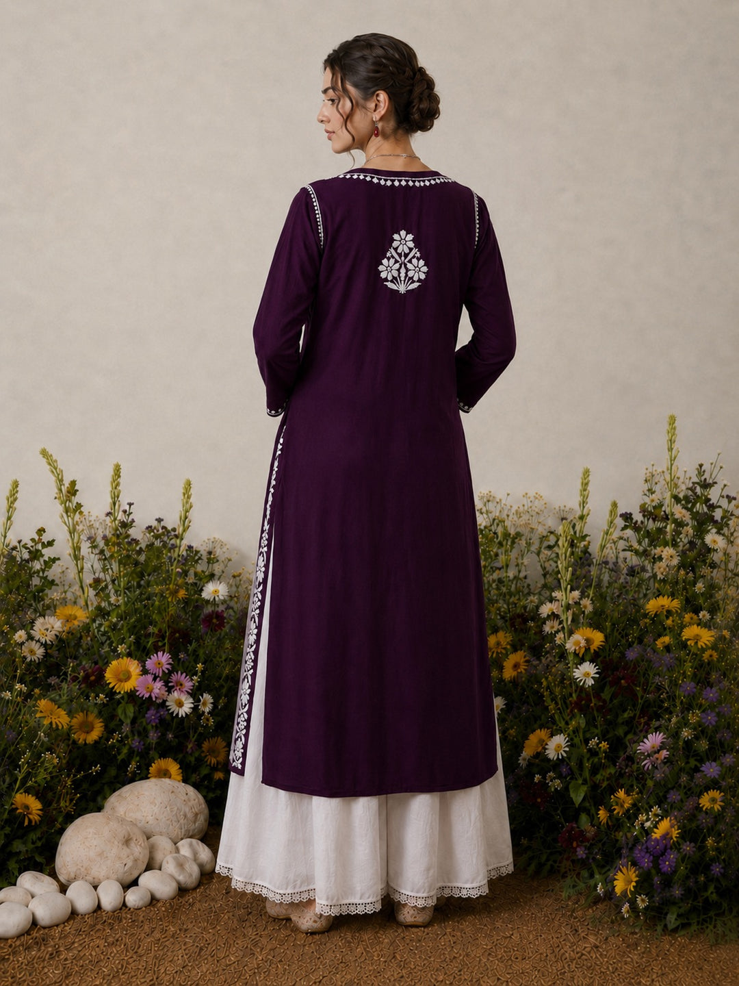 Lisa Chikankari Premium Modal Straight Kurta