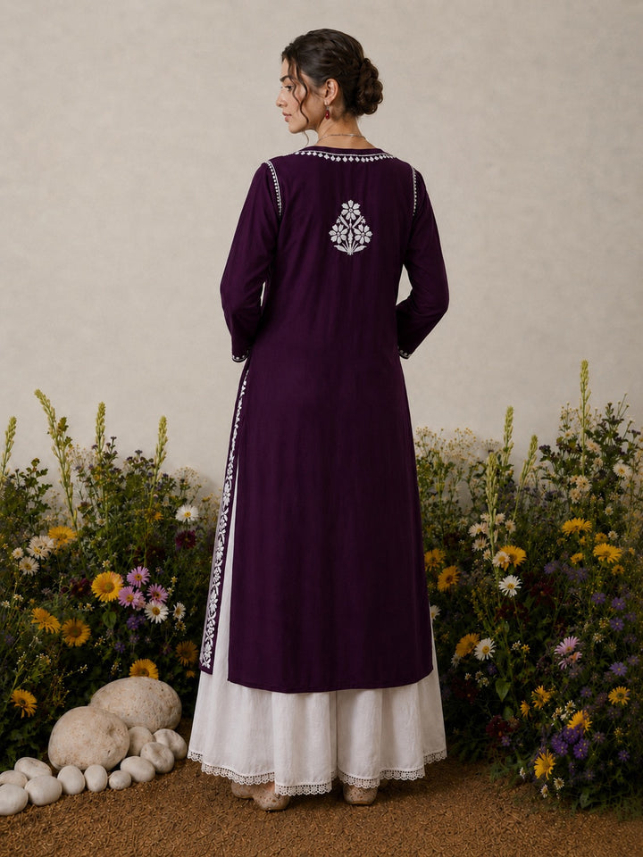 Lisa Chikankari Premium Modal Straight Kurta