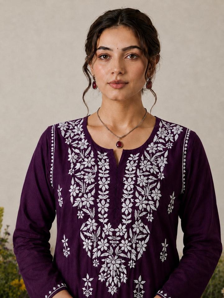 Lisa Chikankari Premium Modal Straight Kurta