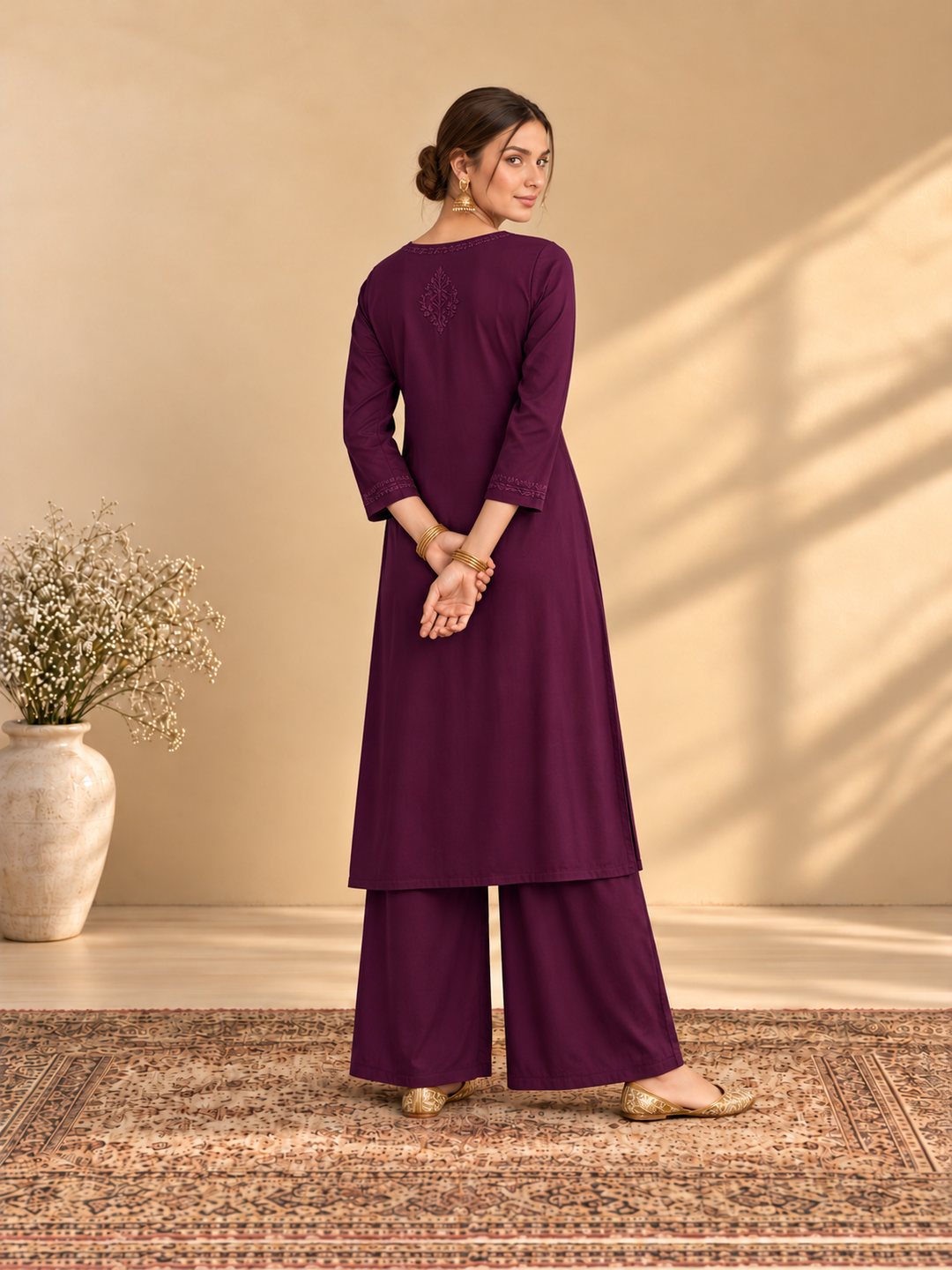 Maryam Chikankari Rayon Co-ord Set