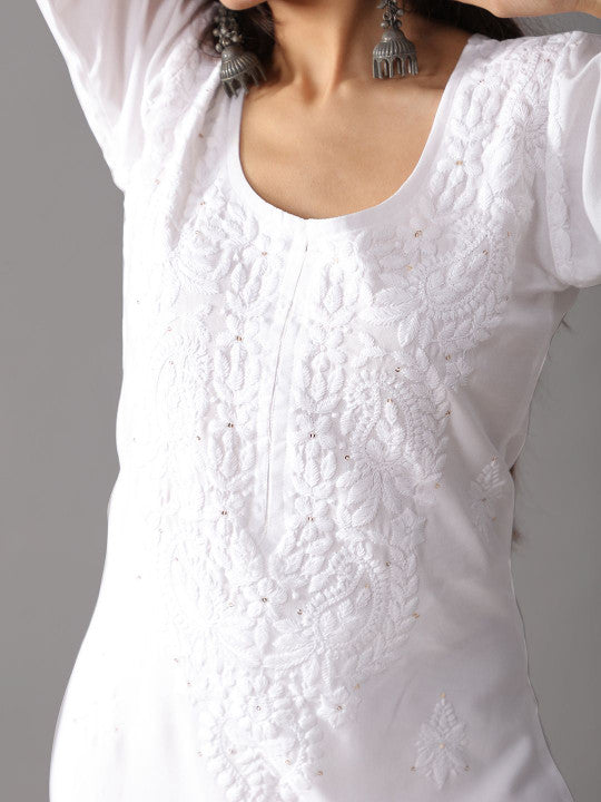 Avika Rayon Chikankari Mukaish Co-ord Set