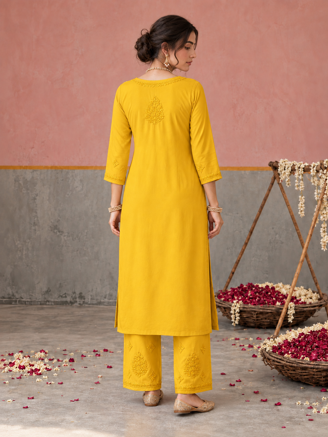 Lajja Chikankari Rayon Co-ord Set