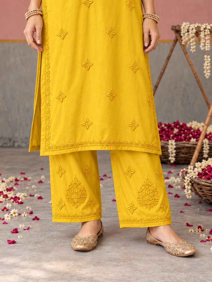 Lajja Chikankari Rayon Co-ord Set
