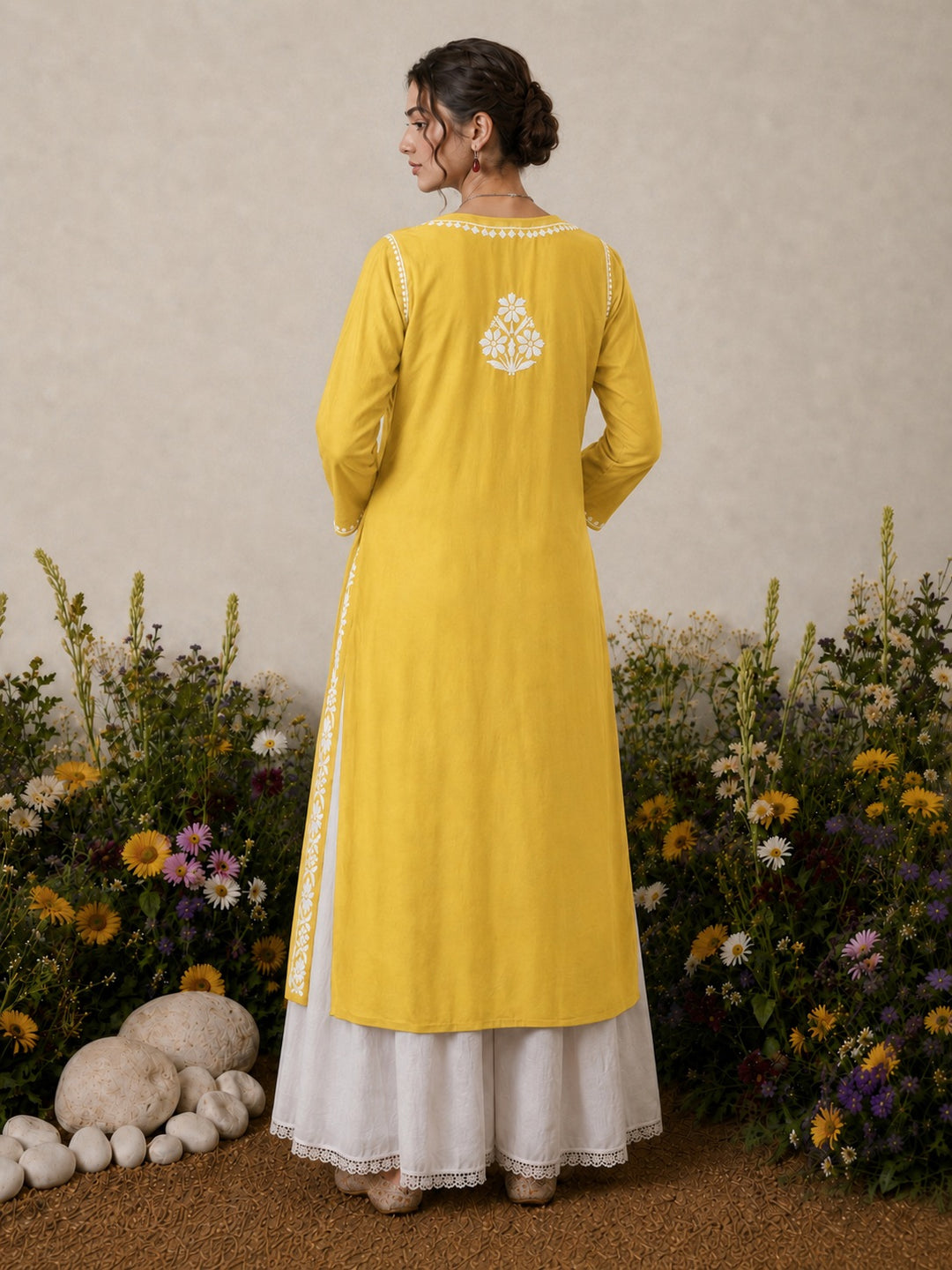 Lisa Chikankari Premium Modal Straight Kurta