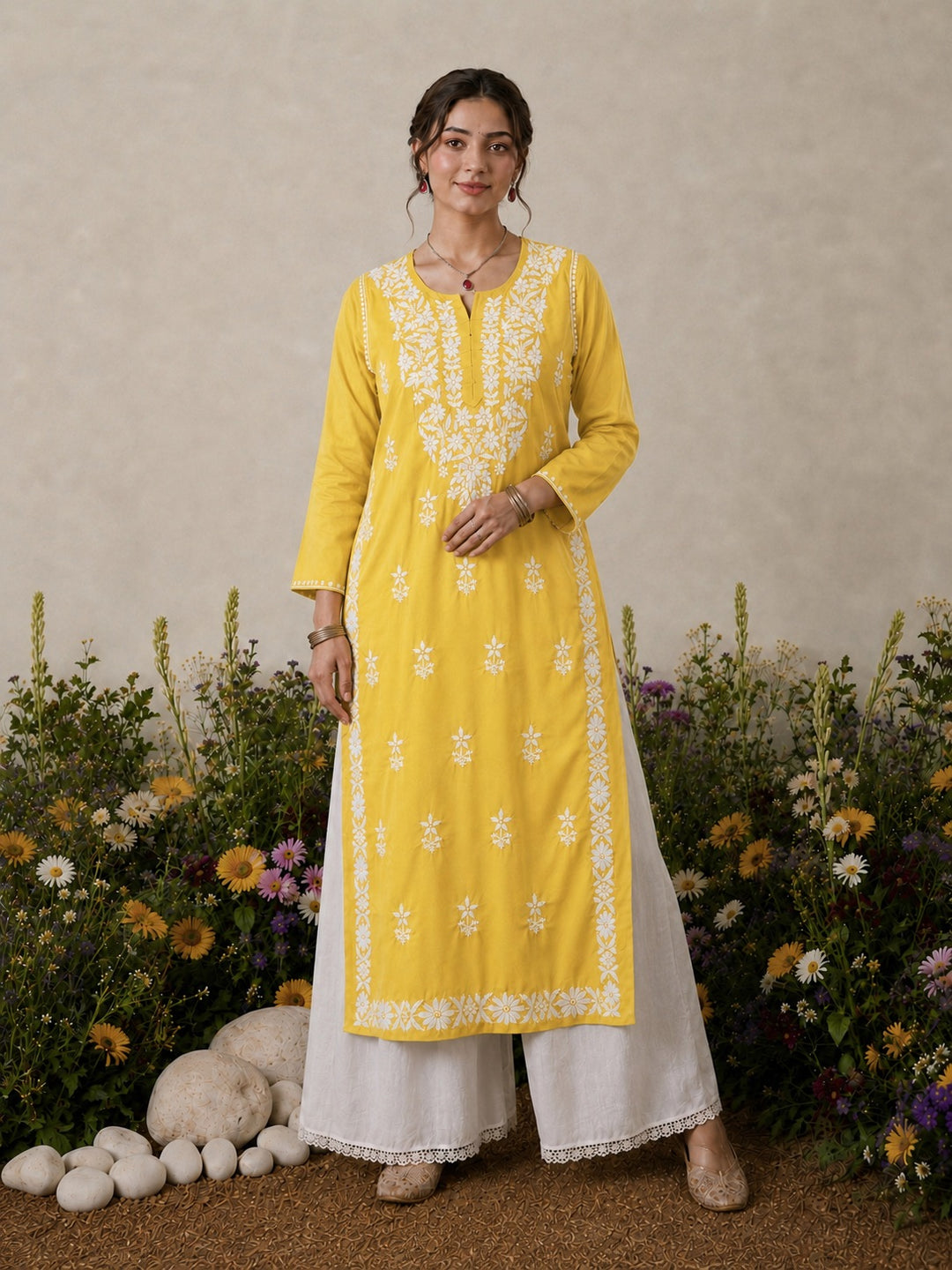 Lisa Chikankari Premium Modal Straight Kurta