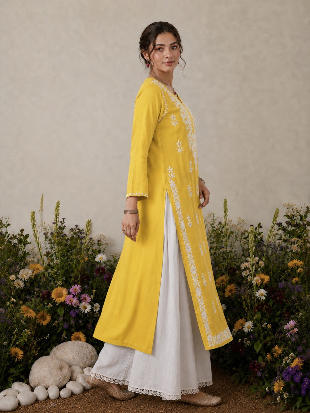 Lisa Chikankari Premium Modal Straight Kurta